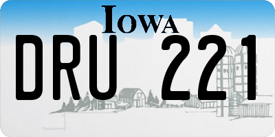 IA license plate DRU221