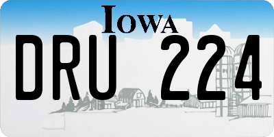 IA license plate DRU224