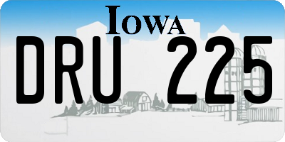 IA license plate DRU225