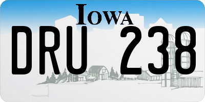 IA license plate DRU238