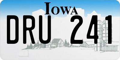 IA license plate DRU241