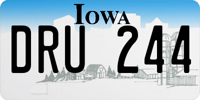 IA license plate DRU244