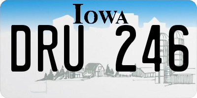 IA license plate DRU246