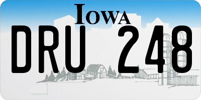 IA license plate DRU248