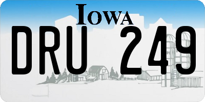 IA license plate DRU249