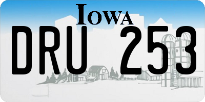 IA license plate DRU253