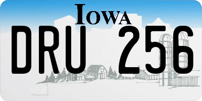 IA license plate DRU256