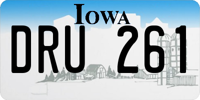 IA license plate DRU261