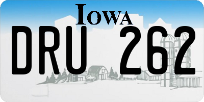 IA license plate DRU262