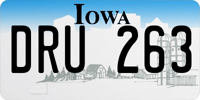 IA license plate DRU263