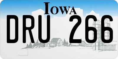 IA license plate DRU266