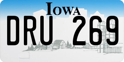 IA license plate DRU269