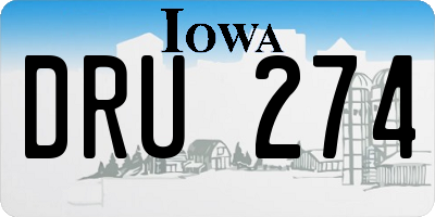 IA license plate DRU274