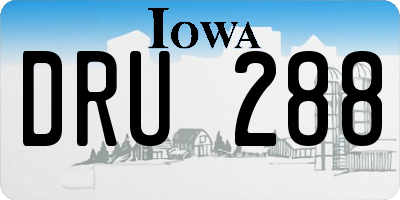 IA license plate DRU288
