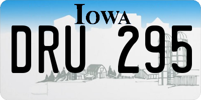 IA license plate DRU295