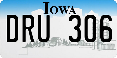 IA license plate DRU306