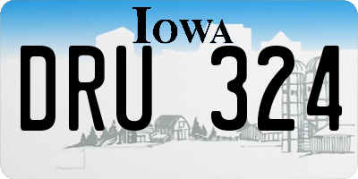 IA license plate DRU324