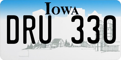 IA license plate DRU330