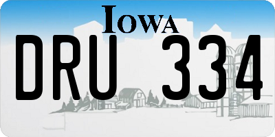IA license plate DRU334
