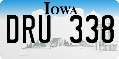 IA license plate DRU338