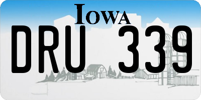 IA license plate DRU339