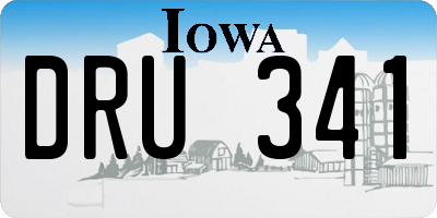IA license plate DRU341