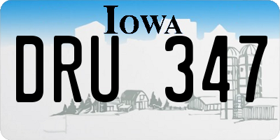 IA license plate DRU347