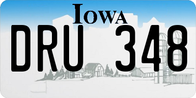 IA license plate DRU348