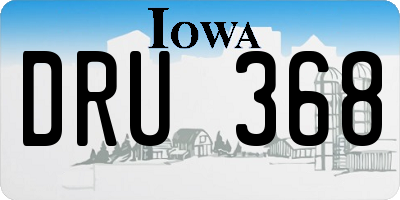 IA license plate DRU368