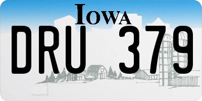 IA license plate DRU379