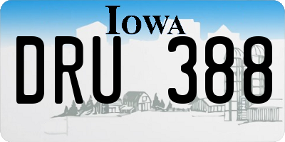 IA license plate DRU388