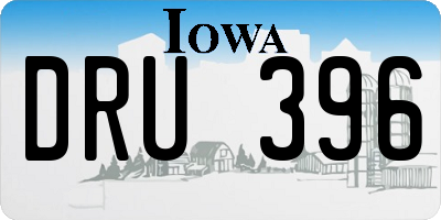 IA license plate DRU396
