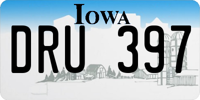 IA license plate DRU397