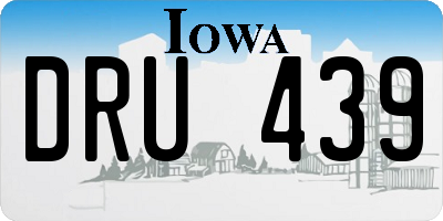 IA license plate DRU439