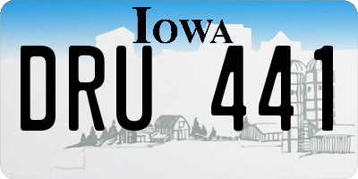 IA license plate DRU441