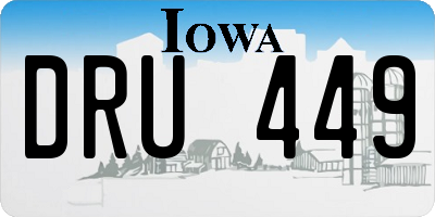IA license plate DRU449
