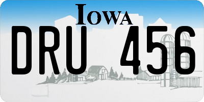 IA license plate DRU456