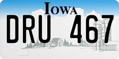 IA license plate DRU467