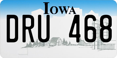 IA license plate DRU468