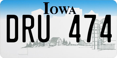 IA license plate DRU474