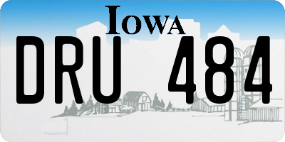 IA license plate DRU484