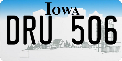 IA license plate DRU506
