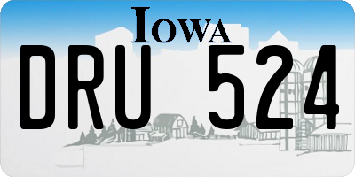 IA license plate DRU524