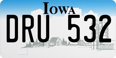 IA license plate DRU532