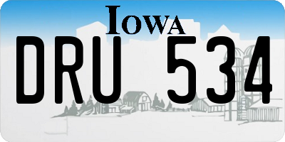 IA license plate DRU534