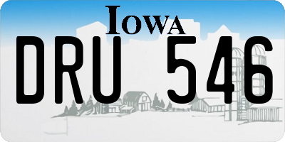 IA license plate DRU546