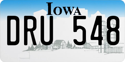 IA license plate DRU548