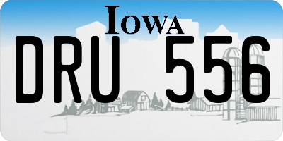 IA license plate DRU556