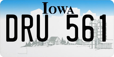 IA license plate DRU561