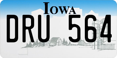 IA license plate DRU564